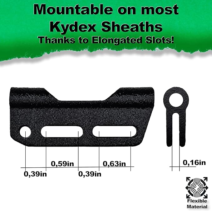 Fire Steel Holder for Kydex Sheath with Fire Steel, fire Starter kit, Camping Essentials, Survival kit, Outdoor, bushcraft, Knife Sheath, Magnesium fire Starter, Flint fire Starter,