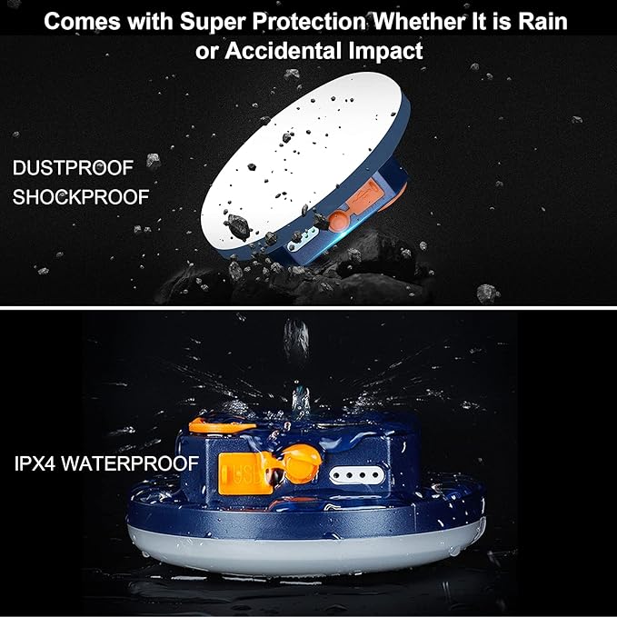 2pcs 10000mAh Rechargeable 3000LM Tent Light Camping Light, 6500K 24Hours Long Play Time , Outdoor Night Market Light Night Fishing Light Emergency Lights for Hurricane Tsunami disasters(30W(2pcs))