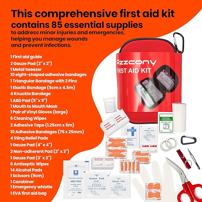 Emergency Survival & First Aid Kit & Tourniquet - 250 PCS Go Bugout Bag Survival Gears with Compass Flashlight Shovel - Tactical Military Grade EDC Backpack for Outdoor Camping Scout