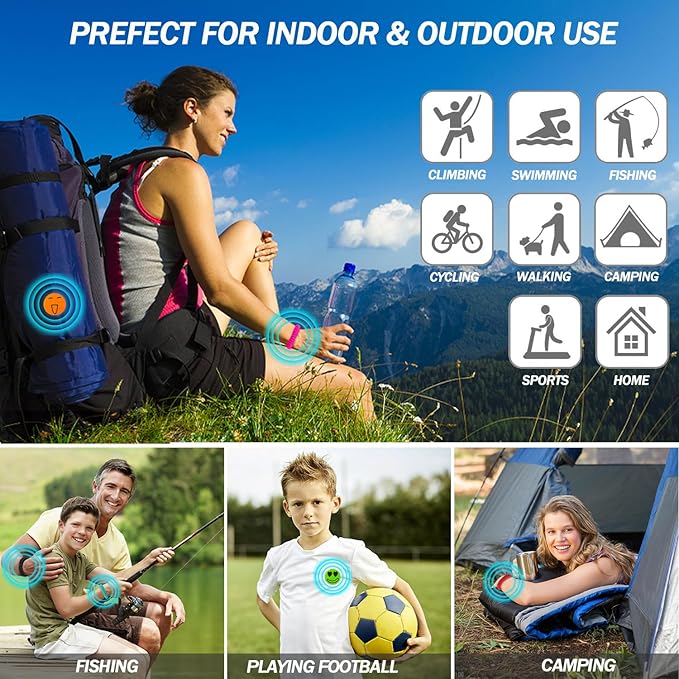 Mosquito Repellent Bracelets 50 Pack, Individually Wrapped Mosquito Repellent Bands with 60 Pcs Mosquito Repellent Stickers, DEET-Free Mosquito Wristbands Patches for Adults and Kids Indoor Outdoor