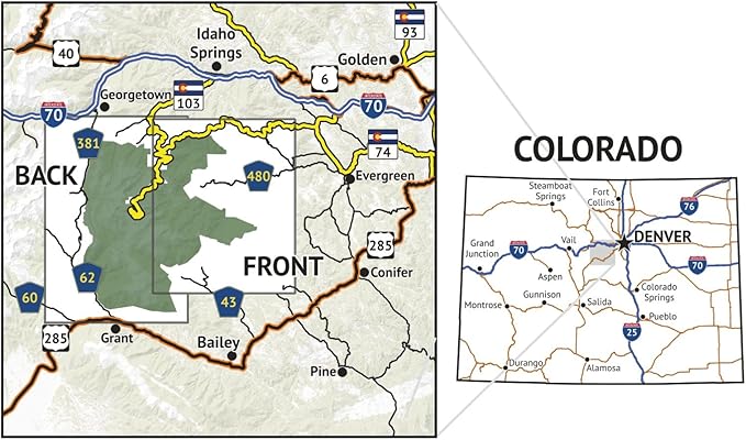 Mount Evans Wilderness - Colorado Topographic Hiking Map (2018)