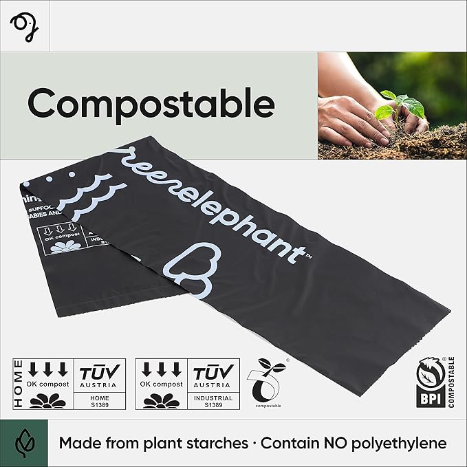 Green Elephant Portable Toilet Bags - Camping Toilet Bags, Camping Potty Bags, Camping Poop Bags for People, Toilet Waste Bags for 5 Gallon Bucket, Camp Toilet Bag, 15 count, 8 gal, 1 mil (3 pack)