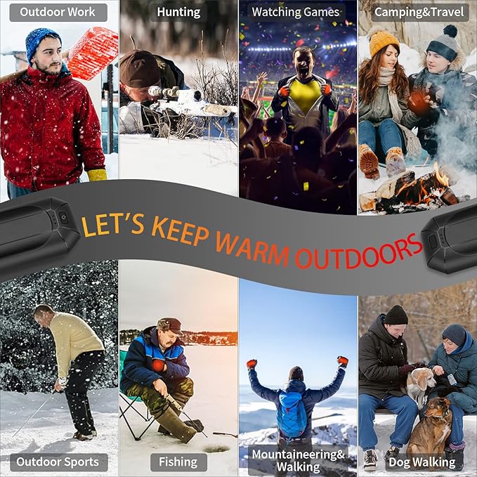 2 Pack πππ§π πππ«π¦ππ«π¬ Rechargeable,Portable Electric Hand Warmers Reusable,USB Handwarmers,Outdoor/Indoor/Working/Studying/Camping/Hunting/Golf/Pain Relief/Game/Warm Gifts for Men Women Kids