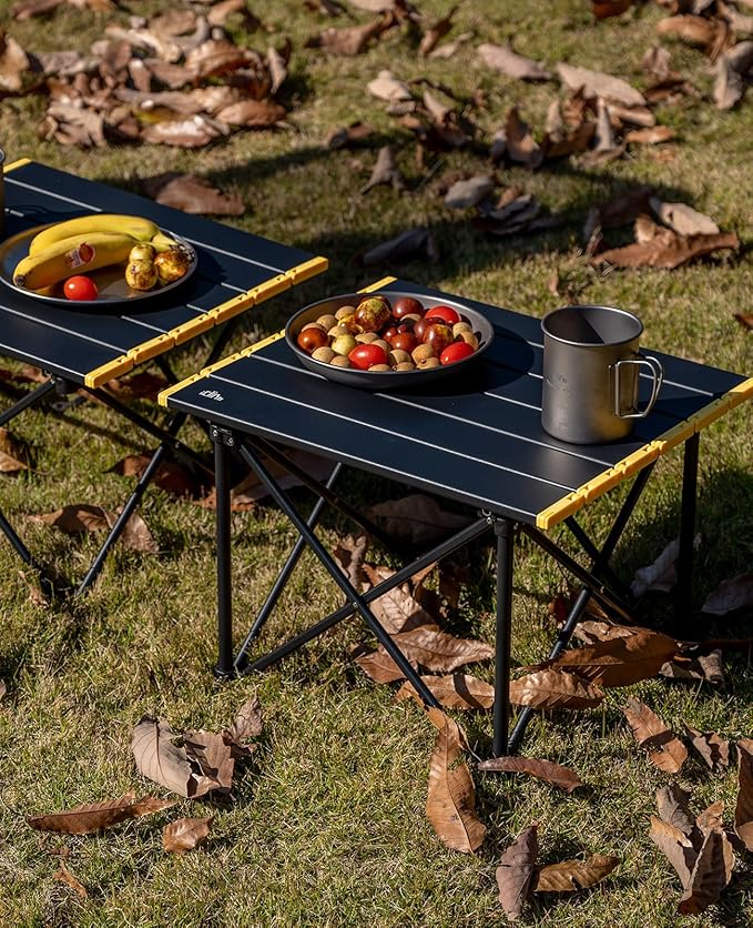 iClimb Ultralight Compact Camping Folding Table with Carry Bag (Reinforced Green - S)