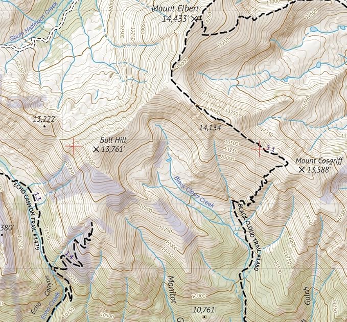 Outdoor Trail Maps LLC Hunter-Fryingpan/Mount Massive Wilderness - Colorado Topographic Hiking Map (2018)