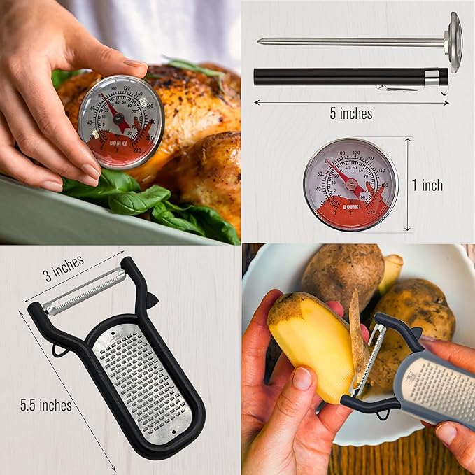 BOMKI Grilling & Camping Cookware - BBQ & Camp Cooking Set, Green Pro