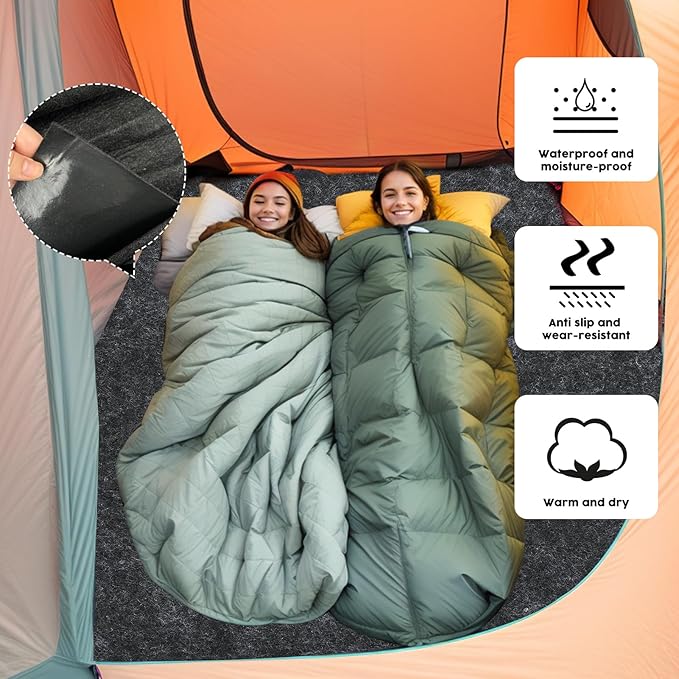 Camping Tent Carpet Mat, 6 X 6.16 Ft Waterproof Camping Rugs Tent Floor Blanket Picnic Floor Blanket for Camping Hiking Lawn Picnic Tent Supplies