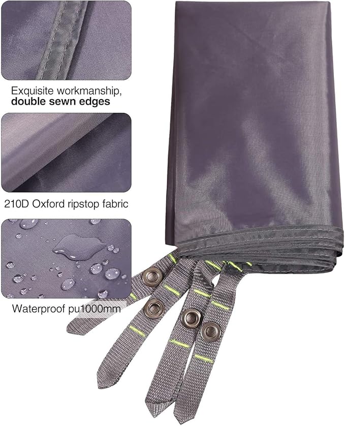 REDCAMP Waterproof Camping Tent Tarp - 55"x83", 4 in 1 Multifunctional Tent Footprint for Camping, Hiking and Survival Gear, Lightweight and Compact