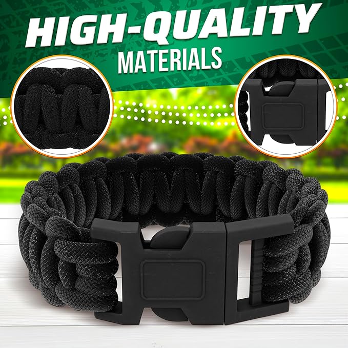 NADOBA Tactical Paracord Bracelets for Men - Elegant Design, Easy to Carry, Durable, Sturdy, Good for Gifting - Paracord Bracelet for Hiking, Camping, Traveling, Fishing, Hunting