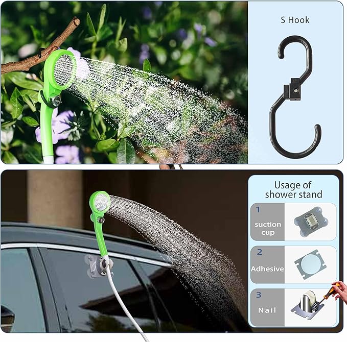 Portable Camping Shower Pump for Traveling: Water Pump with 6000mA Rechargeable Battery & Bucket for Family Camping Trip