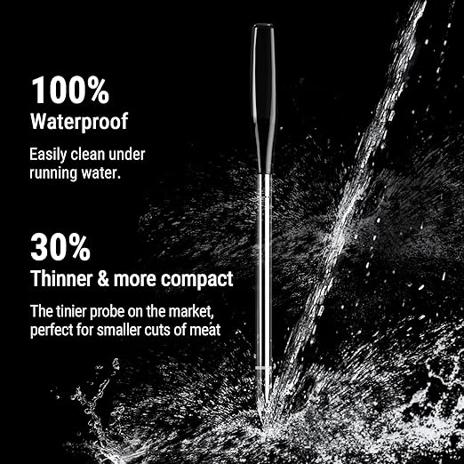 Thermopro TempSpike Plus 600FT Wireless Meat Thermometer with Upgraded Thinner Probe, Meat Thermometer Wireless with Standalone LCD Screen, Bluetooth Thermometer for BBQ Oven Grill Smoker Thermometer