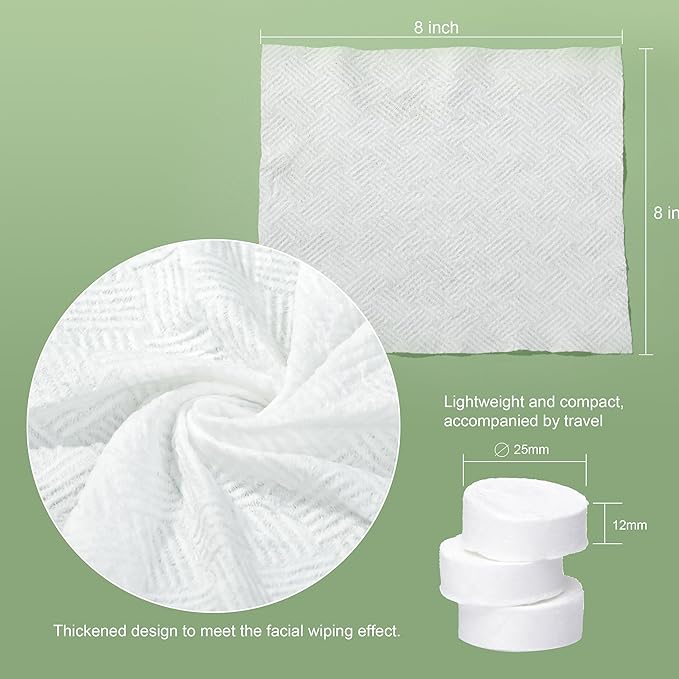 Mini Compressed Towels are Expandable Towels,Compressed Towel Tablets can be Travel Compressed Facial Towels ,Camping Compressed Towelettes,Home Beauty Wipes- Soft, Durable,Thickened Reusable(60Pcs )