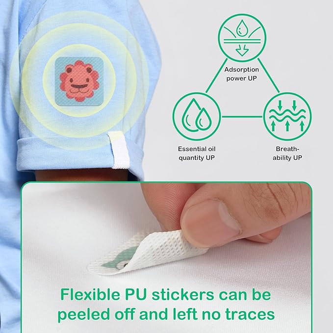 360 Pack Mosquito Repellent Stickers for Kids, with 6 Pack Mosquito Repellent Bracelets, Natural DEET-Free, Plant Ingredients Patches for Kids