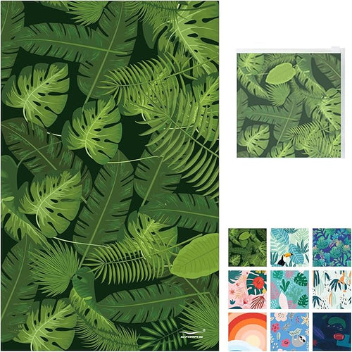CHARS Microfiber Quick Drying Beach Towel Super Absorbent & Sand Free Towel for Kids Teens Adults Travel Gym Camping Pool Yoga Outdoor and Picnic(63"×31"/63"×39")
