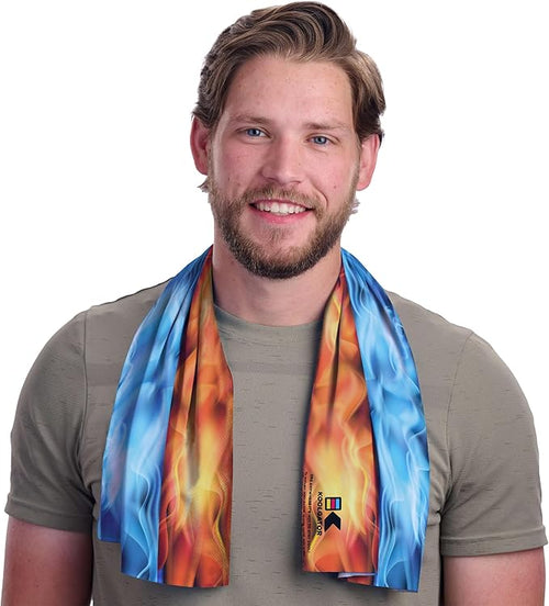 KOOLGATOR SPF 30 Cooling Towel for Face & Neck - Cooling Towels for Sports, Athletes, Gym, and Hot Weather - Men, Women & Kids