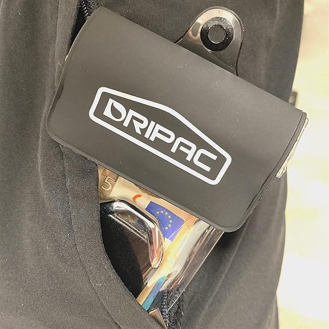 DRIPAC Waterproof Car Key FOB Case Waterproof Wallet Waterproof Holder Pouch For Key ID Badge Credit Card Money(Black)