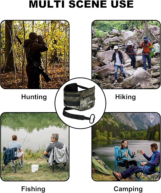 MDSTOP Portable Outdoor Toilet Solution, Durable & Versatile Strap with Buckle, Relieve Leg Fatigue and Free your Hands, Suitable for Camping, Hiking, Fishing, Hunting