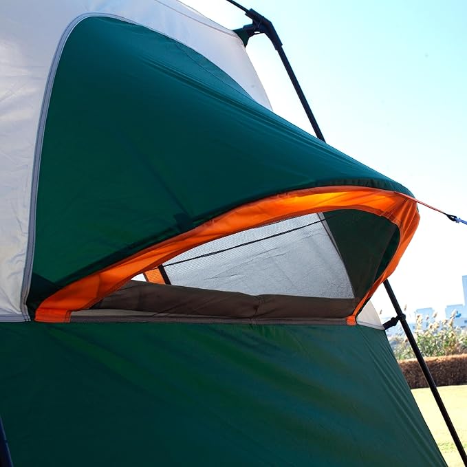 KTT Extra Large Tent 6-10-12-14 Person(B),Family Cabin Tents,2 Rooms,3 Doors and 3 Windows with Mesh,Straight Wall,Waterproof,Double Layer,Big Tent for Outdoor,Picnic,Camping,Family Gathering