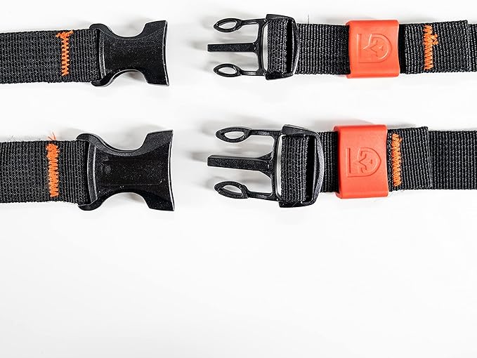 GEAR AID Utility Straps with Side-Release Buckle, Secure and Compress Camping, Biking, Hunting, Boating Gear, Multiple Sizes 3/4" x 40"