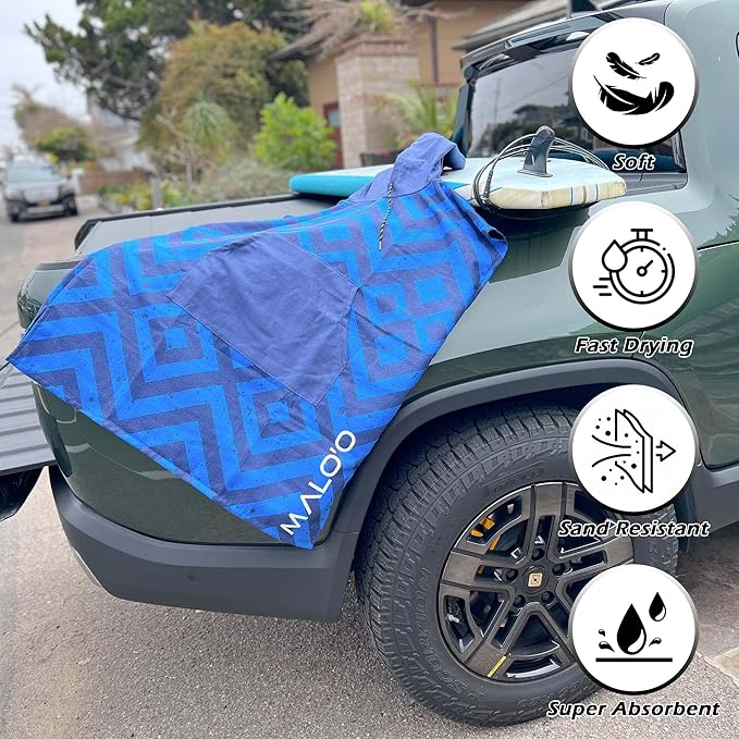Malo'o Nalu Surf Poncho Changing Robe with Hood - Soft & Warm -Children & Adult Sizes-Changing Towel & Poncho