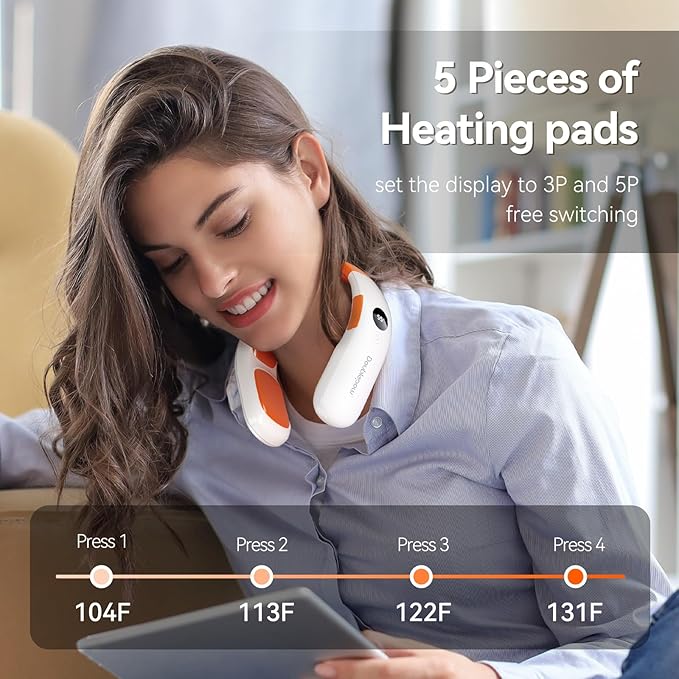 10000mah Rechargeable Neck Warmer,for Necks Up to 8 inches Wide,15 Hours Portable Neck Heater for Men and Women