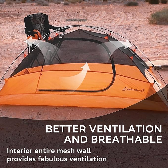 Clostnature Crux Lightweight Tent for Backpacking - 1/2/3/4 Person Ultralight Backpacking Tent, Waterproof Easy Setup Camping Tent, Hiking Tent for Outdoor, Hiking and Mountaineering