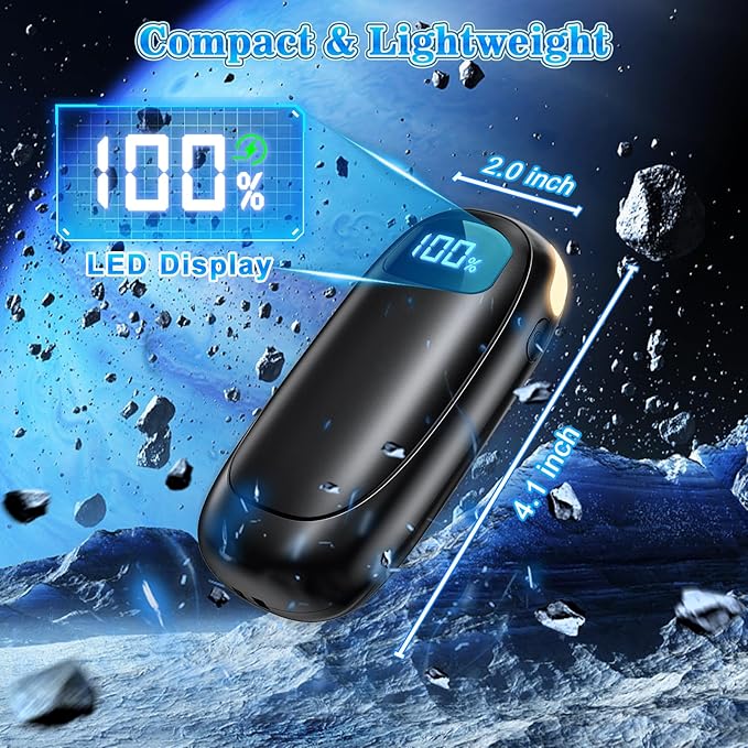 Hand Warmers Rechargeable - 2 Pack Electric Hand Warmers 14000mAh, 16 Hrs Warmth Dual-Sided Heating Max 131℉, Reusable Hand Warmers Pocket Heater for Raynauds, Hunting, Golf, Camping
