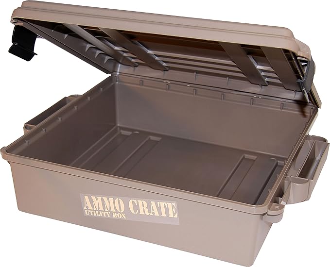 MTM ACR5-72 Ammo Crate Utility Box, Ammo, survival or hunting gear storage, O-Ring seal for water resistant dry storage, Double padlock tapped for security, Carries 85lbs of gear