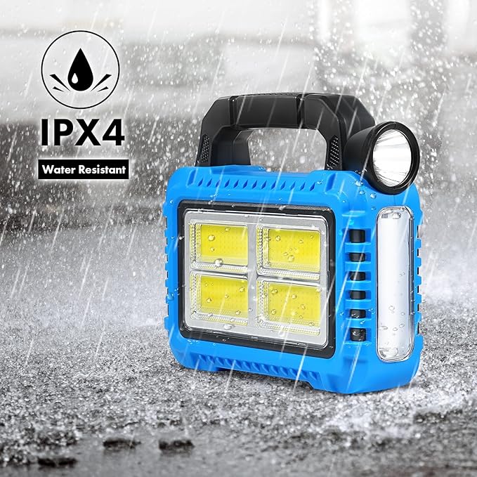 2 Pack Solar Lantern, LED Flashlight for Power Outages, Portable Camping Essentials Lights, Rechargeable Battery Powered Tent Lights for Emergency, Hurricane, Survival Kits, Operated Lamp