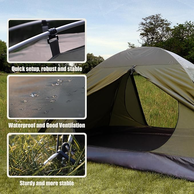 ShinHye Backpacking Tent for Camping, 1/2 Person Ultralight Backpacking Tent Easy Setup Tents Waterproof Lightweight Hiking Tents for Outdoor