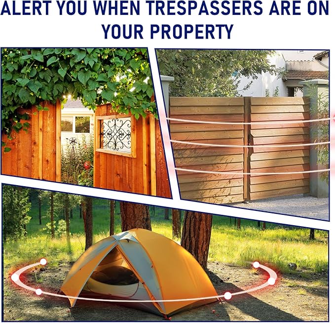 Perimeter Trip Alarm, Camping Trip Wire Alarm Device, Early Warning Security System for Camping and Property Safety, Use 209 Primers