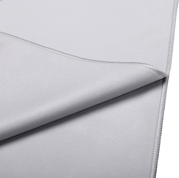 BIRDROCK HOME Multi-Purpose Microfiber Towel for The Beach, Travel, Pets or Camping - Large 31 x 63” - Grey - Quick-Dry - Absorbent Lightweight Compact - Mesh Bag - Kids Hiking Outdoor