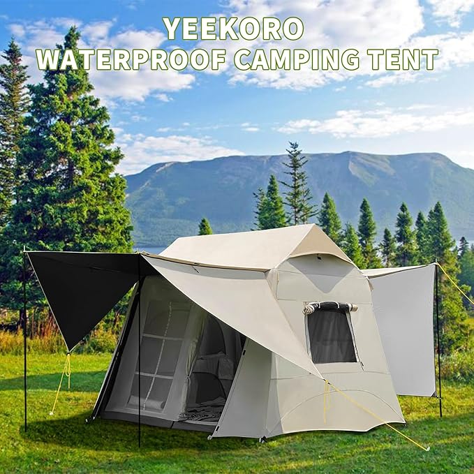 Tent for Camping, 3-6 Person Family Tents with Spacious Interior, Waterproof Tent with Carry Bag for Family Camping Traveling Hiking Picnic