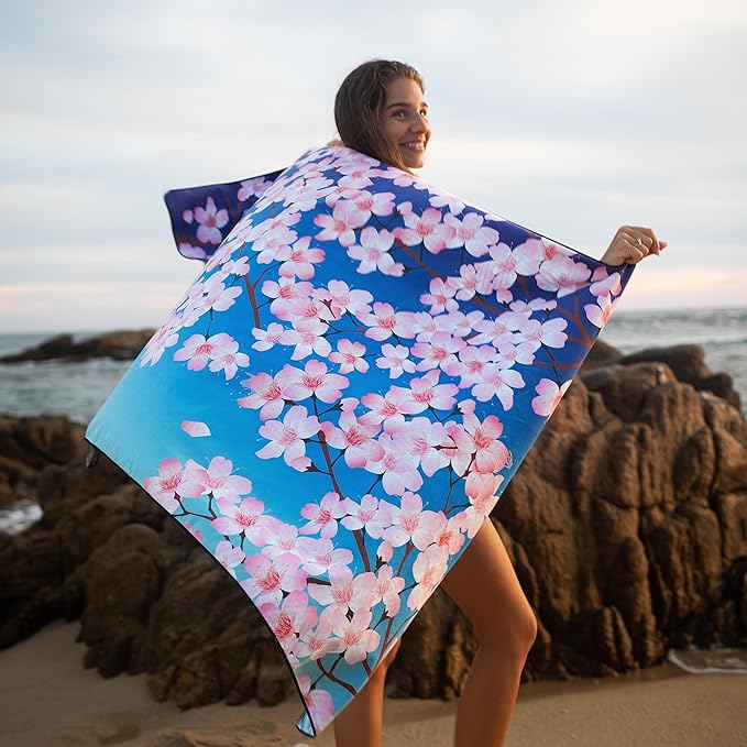 Elite Trend Microfiber Beach Towel - Extra Large 78x35 Inch Sand Free Quick Dry Towel for Travel, Swimming, Pool, Yoga, Hiking, Camping – Lightweight Fast Drying Microfiber Towel Compact for Adults