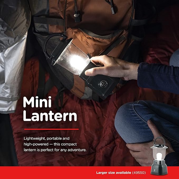 Enbrighten LED Mini Camping Lantern, Battery Powered, 200 Lumens, 40 Hour Runtime, 3 Modes, Night Light for Kids, Ideal for Hiking, Outdoors, Emergency, Snow, Hurricane and Storm