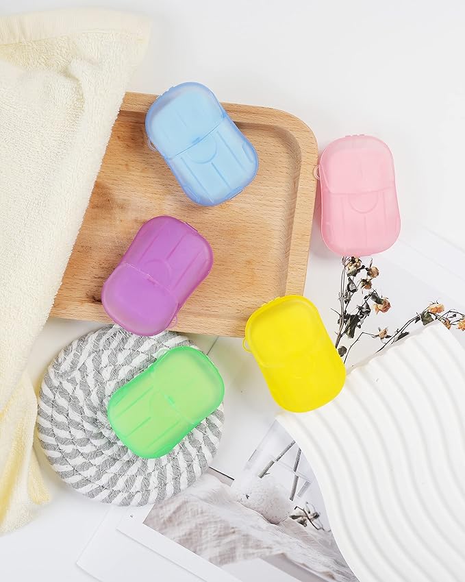DF DUALFERV Paper Soap Sheets - 20 Pack (400 Sheets) for Hand Washing, Disposable Portable Kids Hand Soap for Travel Outdoor Camping