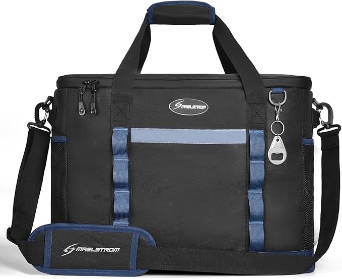 Maelstrom Soft Cooler Bag,Collapsible Soft Sided Cooler,24/30/60/75 Cans Beach Cooler,Ice Chest,Large Leakproof Camping Cooler,Portable Travel Cooler for Grocery Shopping,Camping,Road Trips