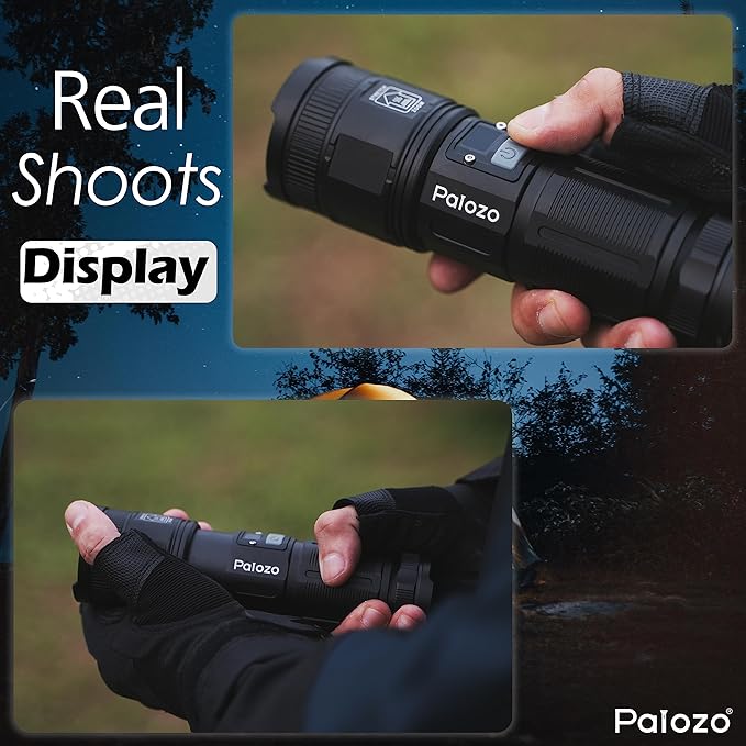 3500-Lumen 'Turbo Mode' & Dual Light Pro-Flashlight with Digital Display Ultra Bright Zoomable Tactical Rechargeable High Powered LED Handheld Flashlight High lumen for Camping, Hiking