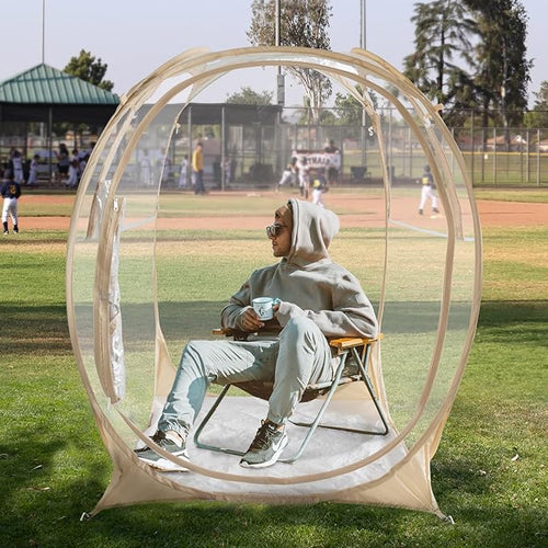 EighteenTek Pod All Weather Sports Tent with Attached Floor, Instant Outdoor Bubble Tent, Rainproof Camping Sun Shelter for Sports Events Camping Fishing Cheering, 1-4 Persons