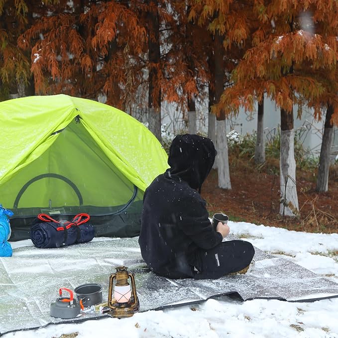 RedSwing 4 Pack Emergency Blankets, Waterproof Survival Thermal Tarp, Multipurpose Reflective Insulated All Weather Blankets for Camping Hiking, Black