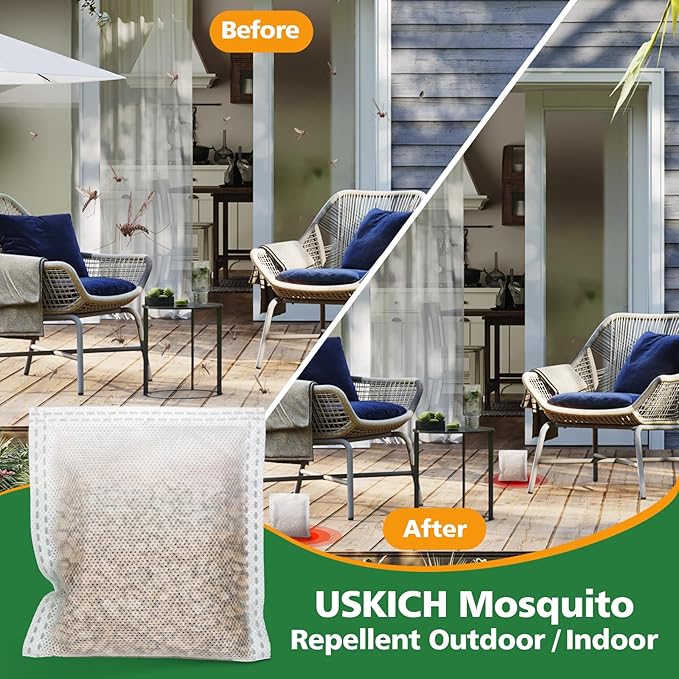 10 Pack Mosquito Repellent Powerful Mosquito Deterrent Outdoor/Indoor Natural Mosquito Repellent for Kids & Pet,Mosquito Control for Room/Yard/Camping