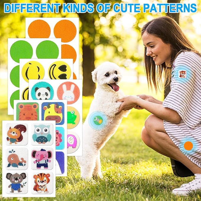 360 Pcs Mosquito Repellent Stickers, Deet-Free Mosquito Patches for Kids Babies Adults for Indoor Outdoor Traveling Camping Sleeping