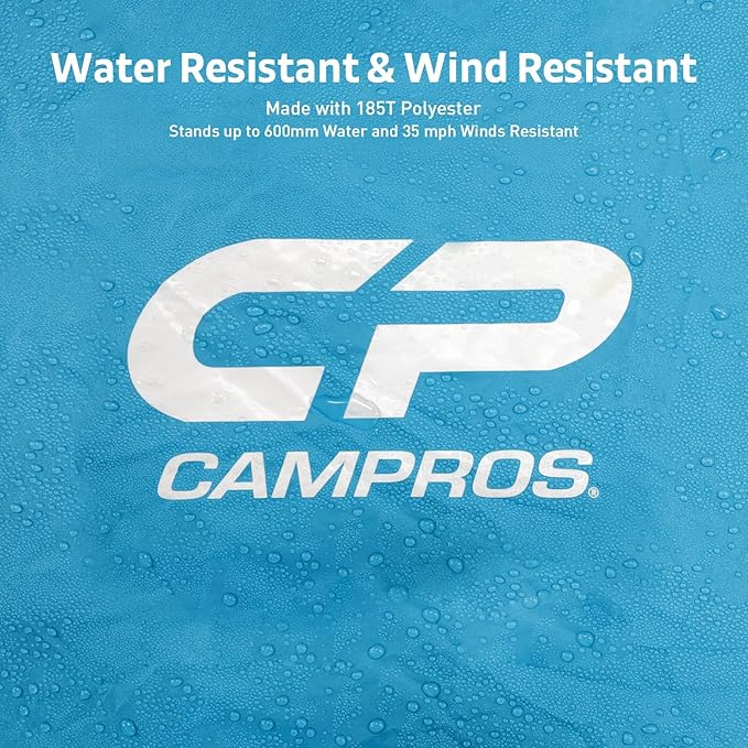 CAMPROS CP Tents for Camping 4 Person Tent Waterproof Windproof Double Layer Camping Tent, Easy Setup Dome Tent with Large Mesh Windows & Wider Door for Outdoor Camping & Hiking