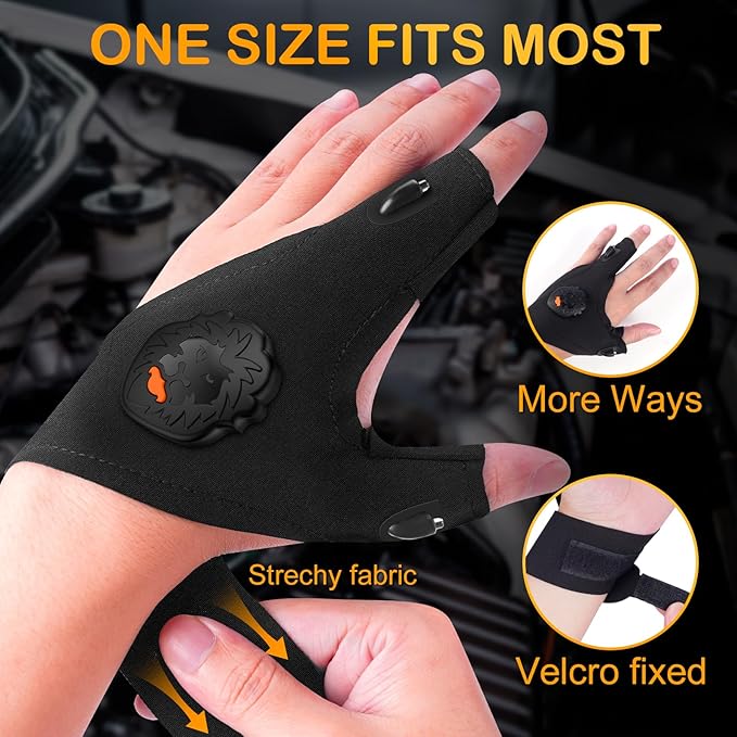PARIGO LED Flashlight Men Tool Gifts - Christmas Stocking Stuffers Cool Gadgets for Dad Him Women Who Have Everything Adults Unique Birthday Waterproof Finger Lights Camping Running Fishing