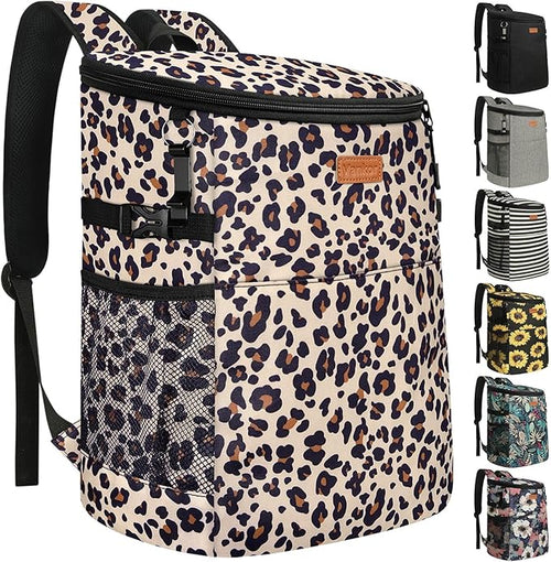 Camping Cooler Backpack 30 Cans, Soft Backpack Coolers Insulated Leak Proof Travel Cooler Bag Waterproof Lunch Picnic Beach Work Trip Thermal Bag Drink Beverage Beer Bag Cooler