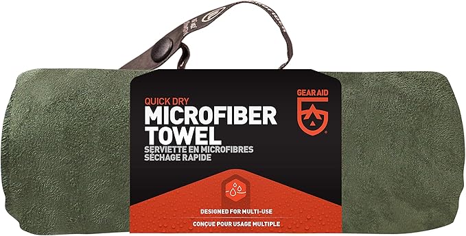 Gear AID Quick Dry Microfiber Towel for The Gym, Travel and Camping