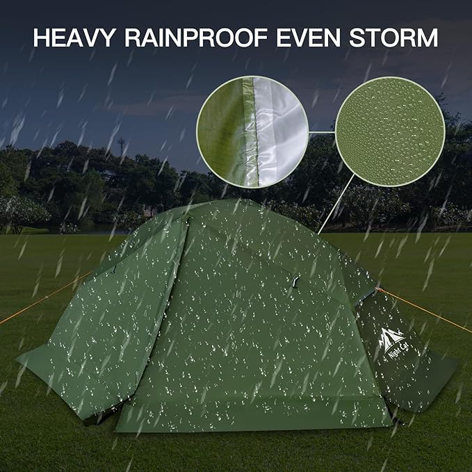 Night Cat 1-Person Camping Tent: Lightweight Waterproof Hiking Tent for Adult Cot Not Included