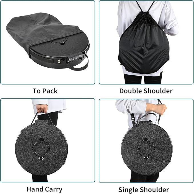 Angol Shiold Portable Toilet Folding Camping Toilet, Portable Potty for Adults, Telescoping Portable Seat for Camping with Load Capacity 660 lbs, Porta Potty for Car Camping, Hiking and Traffic Jam