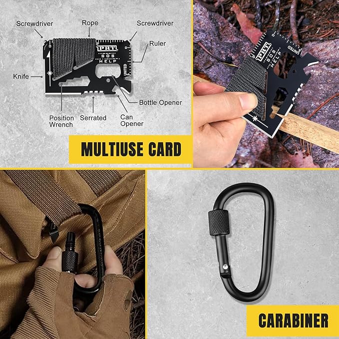 Gifts for Men Him Dad Husband, 28-In-1-Survival Kits, Men'S Gifts Survival Gear, Stocking Stuffers for Men Christmas Birthday Gifts, Unique Cool Gadgets Gifts for Camping, Hiking, Hunting