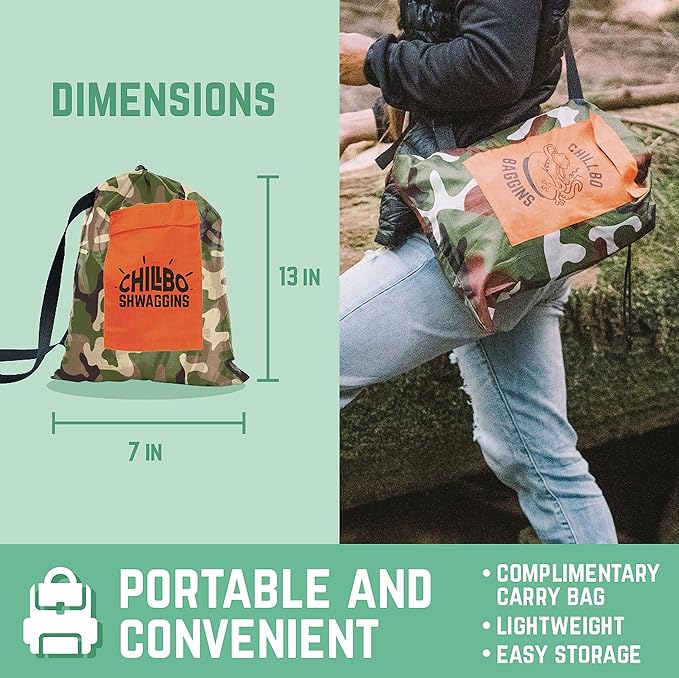 Chillbo Shwaggins Inflatable Couch – Cool Inflatable Chair Easy Setup is Ideal for Hiking Gear, Beach Chair and Music Festivals or Dad Gifts